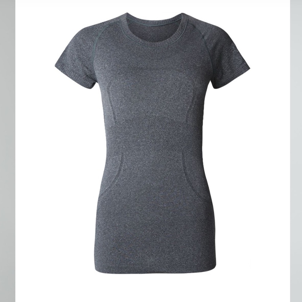Swiftly Tech Short Sleeve Heathered Black - size 4